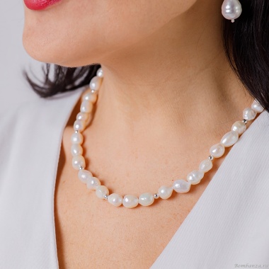 Колье Fiore Luna, String of Pearls Сarabiner, BL4506 S